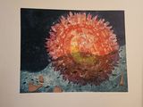a picture of a painting on the wall of a room