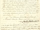 an old document with a black ink writing on it