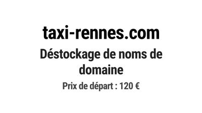 Nom de domaine taxi-rennes.com.