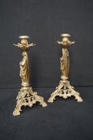 2 chandeliers religieux en bronze et laiton – soutenus par d… (photo 4)
