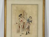 tableau représentant un homme et une femme debout l'un à côté de l'autre