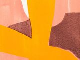 a picture of a painting with a yellow cross on it