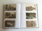 an open book with pictures on it on a table