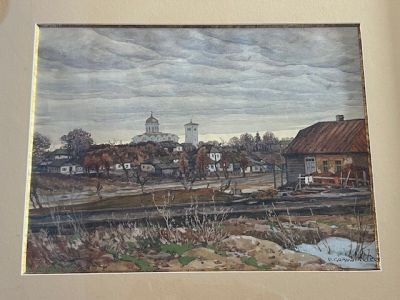 Peter GRABWINKLER (1885-1943) Village Autrichien dans les en…