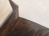 a painting of a heart and a bow tie on a table