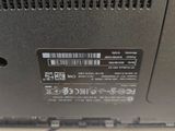 a close up of a laptop with a label on it