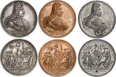 six different types of coins are shown on a white background