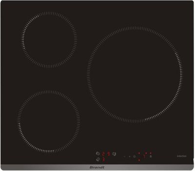 Plaque à induction Brandt BPI6315B – 3 foyers – 60 cm – 7 20…