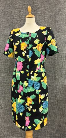 UNGARO Sola Donna Paris – Jolie robe d’été à motif floral sur fon...