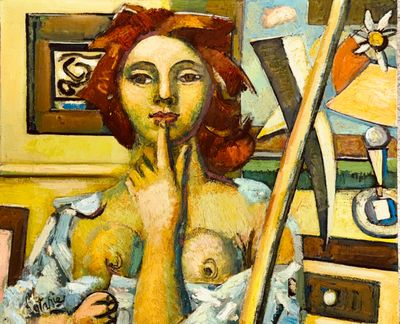 Louis LATAPIE (1891-1975) Portrait de jeune femme