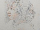 portrait of a young girl in a bonnet by person