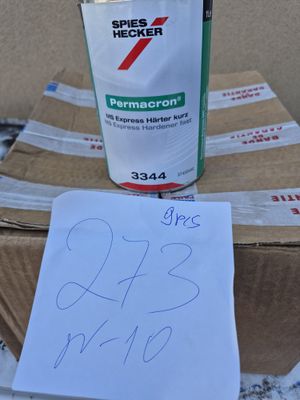 Lot de 9 bidons de durcisseur rapide Spies Hecker Permacron …