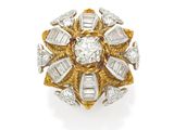 a diamond and gold ring, by van cleef