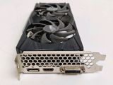 a close up of a video card on a white surface