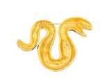 an image of a yellow snake broochle on a white background