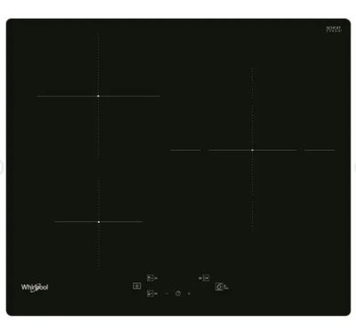 une plaque de cuisson noire à quatre feux et quatre boutons