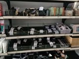 many shelves of cosmetics products in the store for sale