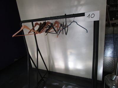 une photo montrant des vêtements suspendus à un portant