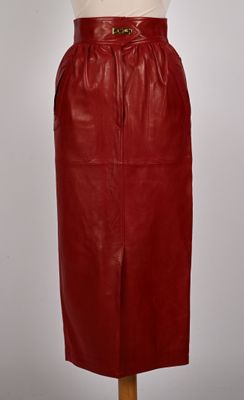 a red leather skirt on a mannequin mannequin mannequin mannequin mannequin mannequin mannequin mannequin manne