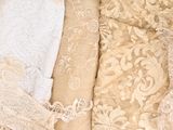 many different types of laces on a bed