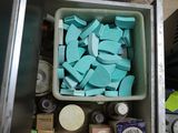a box full of assorted items sitting on the floor