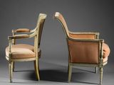 pair of louis xvi style armchairs