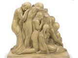 an image of a sculpture of a group of people in a circle