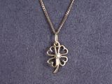 a close up of a gold necklace with a flower on it