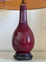 PAIRE DE VASES EN CERAMIQUE SANG DE BOEUF montés en lampe. (photo 3)