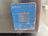 a label on the back of a machine that says hans kraft