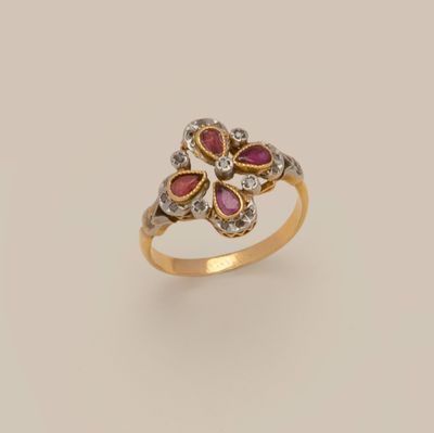 an image of a gold and diamond ring