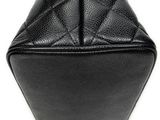 chanel black quilted leather quilted clutch bag