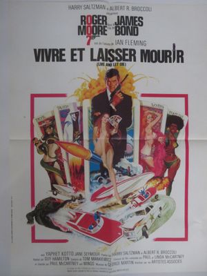 une affiche originale du film de James Bond de 1971, « Wire T Laser Noir »