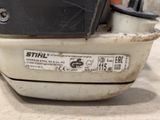 a close up of a machine with a sticker on the back of it