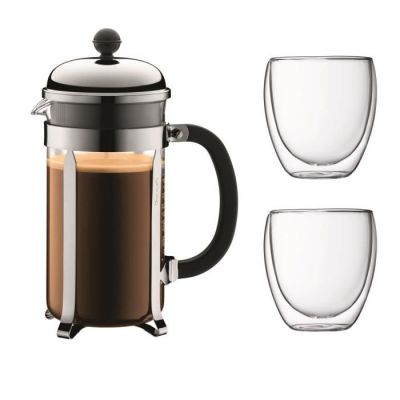 818 / BODUM CHAMBORD Set cafetière à piston - 8 tasses…