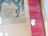 une photo d'un homme à cheval, dans un cadre