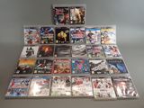 a lot of video games on the table