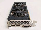 a close up of a video card on a white surface