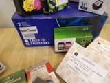 many different ink cartridges on the table next to each other