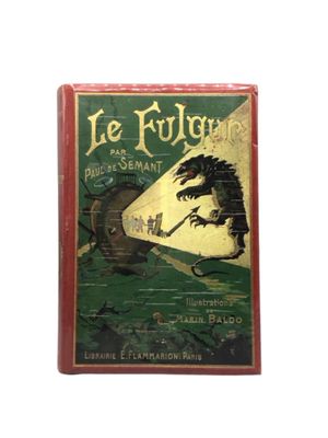 an old book with a picture of a man riding a horse