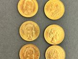 six british gold sovereigns