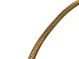 a close up of a gold colored bracelet with a diamond