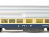 a blue and yellow train car on a white background
