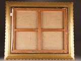 an old picture frame with a picture of a window in it