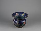 chinese cloise enamel vase with flowers and birds