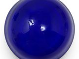 an image of a blue glass ball on a white background
