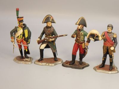 Figurines d'artistes - Empire, 90 mm, 4 maréchaux et générau…