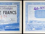 deux anciens billets de banque français sur lesquels figurent les portraits d'une femme et d'un homme