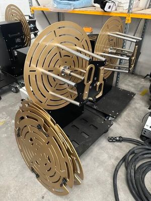 a lot of hoses that are sitting on the floor
