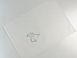 a drawing of a squirrel on a piece of paper